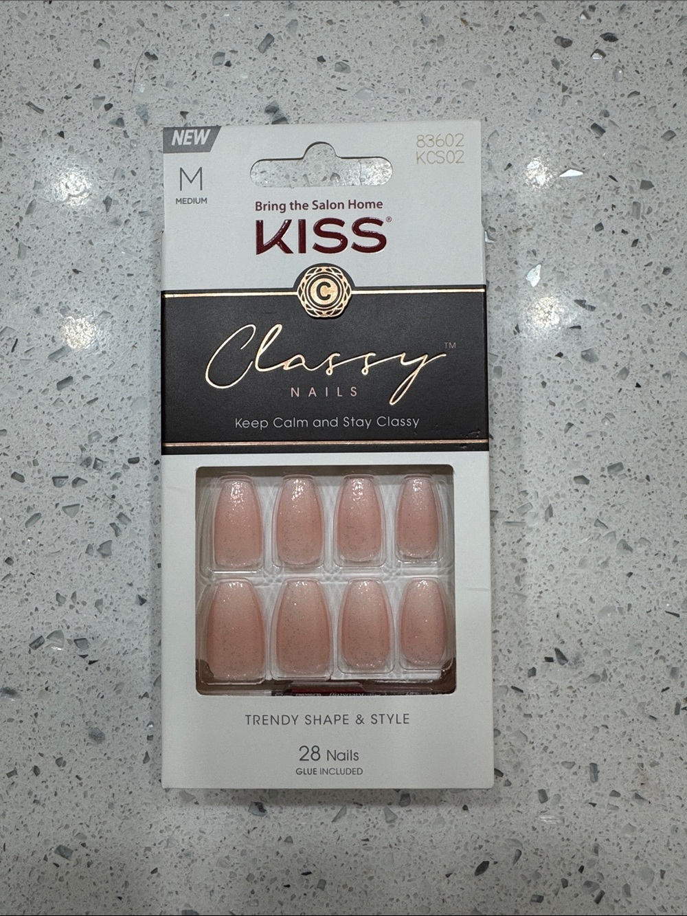Kiss Classy Press-On Nails – Soft Pink Gloss